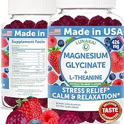 Gominolas de Glicinato de Magnesio Lunakai 426mg con L-Teanina